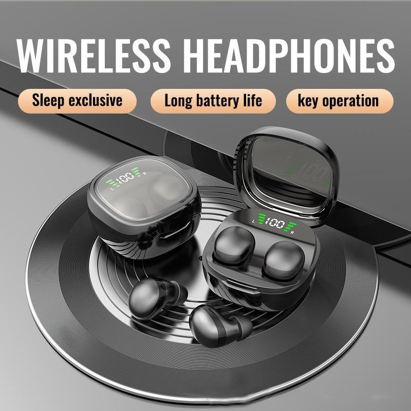 Kebidumei Mini Unsichtbare Schlaf-Ohrhörer In-Ear Bluetooth 5.3 HiFi Stereo Kopfhörer mit Rauschunterdrückung in Schwarz - Bild 5