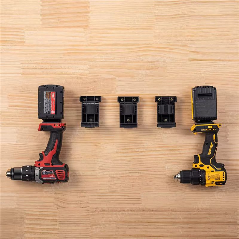 Wandhalterung Batteriehalter für DeWalt 18V 20V und Milwaukee 18V Akkus, Organizer Montagesockel in Gelb - Bild 2