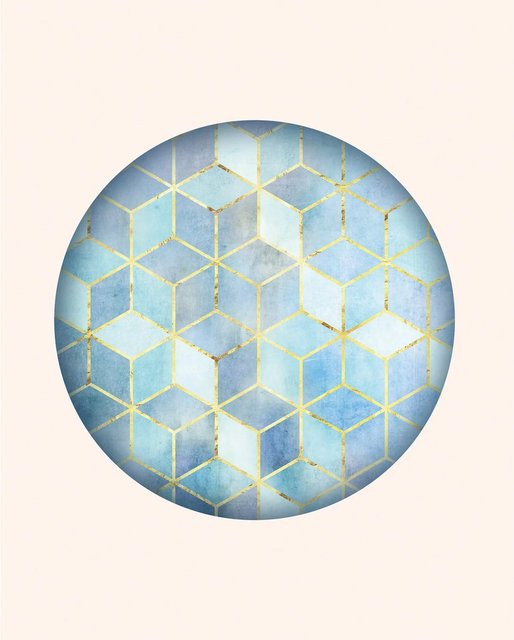 Komar Wandbild Mosaik Azzuro in Blau, B: 40 cm, H: 50 cm - Bild 1