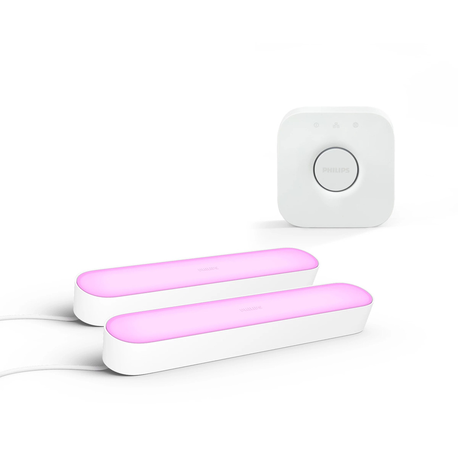 Philips Hue Set mit 2x Play Lightbar Weiß und Bridge für TV-Hintergrundbeleuchtung - Bild 1