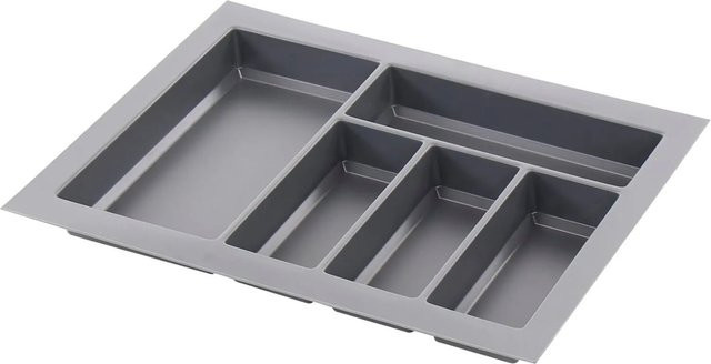 Agoform Besteckeinsatz Classico aus Kunststoff in Schiefergrau, B/T/H: 44,0 x 38,1 x 5,05 cm - Bild 1