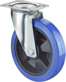BS Transportrolle LS400.B61.125 Lenkrolle mit Raddurchmesser 125 mm in Blau - Bild 1