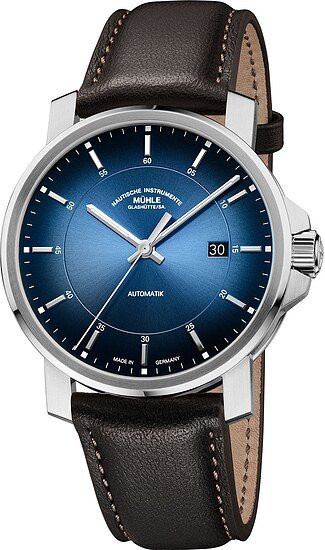 Mühle Glashütte Herrenuhr, Automatik, Edelstahl, Blau, 42,4 mm - Bild 1