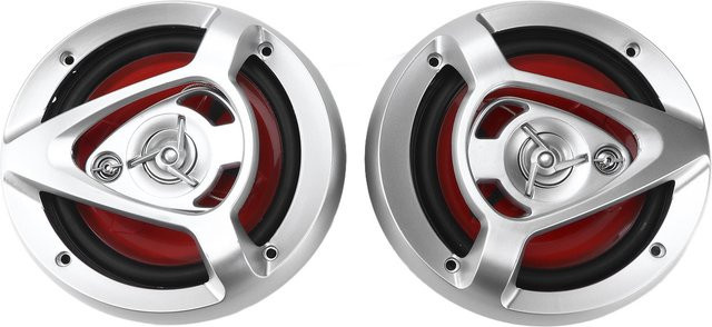Koogeelife 2er Set 6,5 Zoll Auto Koaxiallautsprecher Universal Vollfrequenz Hochtöner in Grau und Silber - Bild 1