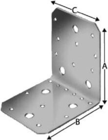 Simpson Strong-Tie Winkelverbinder AB105 aus verzinktem Stahl, Farbe: Silber, B/T/H: 10,3 x 10,3 x 9,0 cm, Materialstärke: 3 mm - Bild 1