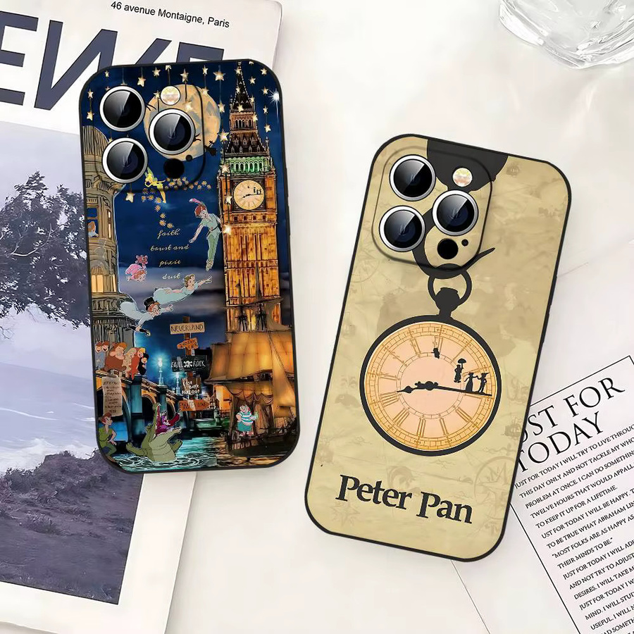 Mesuca Handyhülle mit Peter Pan Cartoon Design für iPhone 11 bis iPhone 17 Pro Max Plus Mini, weiche TPU Hülle, Multicolour - Bild 3