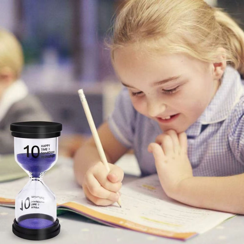 Minimalistische Sanduhr aus Glas in Mehrfarbig als dekorativer Sandtimer für Kinder und Home Decoration - Bild 4