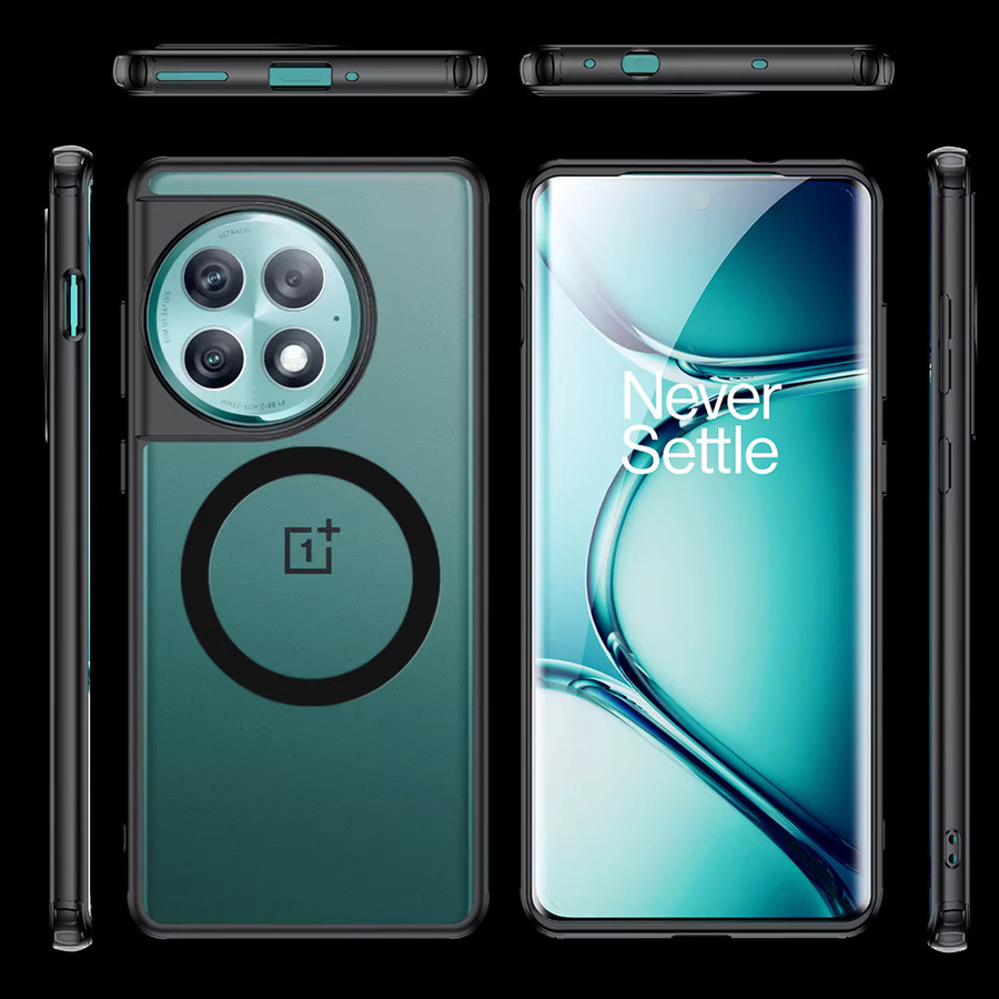 Magnetische TPU und PC Schutzhülle für OnePlus 12 ACE 2 PRO in Matt-Optik mit kabelloser Ladefunktion - Bild 3