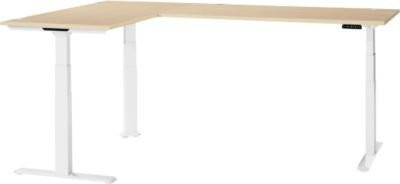 Schäfer Shop Genius Winkelschreibtisch Modena Flex elektrisch höhenverstellbar Ahorn/weiß B/T: 200 x 200 cm - Bild 1