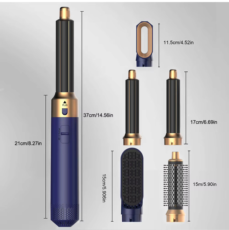 Fastyle 5-in-1 Heißluftbürste mit Lockenstab und Haarglätter, Unisex - Bild 4