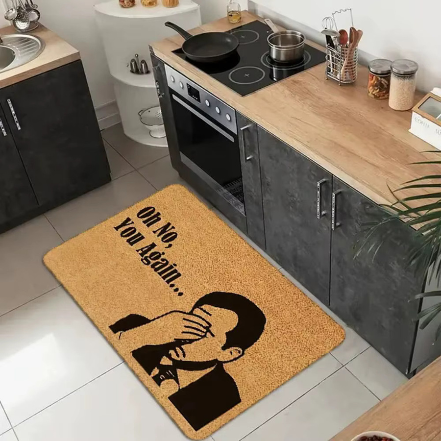 VIKAMA Samt-Fußmatte im amerikanischen Stil für Wohnzimmer, Schlafzimmer und Küche, braun, B/T: 60 x 40 cm - Bild 4