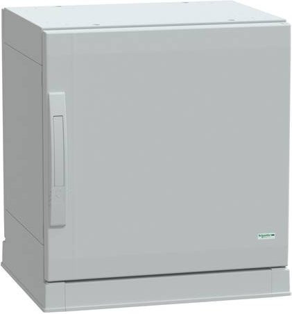Schneider Electric Polyestergehäuse PLAZ mit Sockelrahmen und offenem Boden, Farbe: Grau, B/T/H: 50 x 50 x 42 cm, IP54 - Bild 1