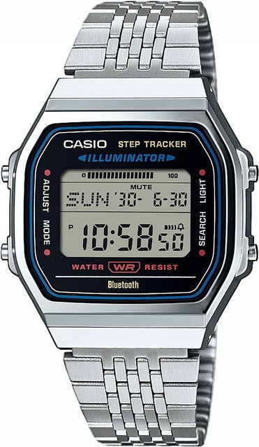 Casio Digitaluhr, Quarz, Edelstahl, Silber, 38 mm, Herren - Bild 1