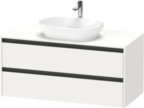 Duravit Waschtischunterschrank Ketho.2 in Weiß, wandhängend mit 1 Ausschnitt, Breite: 120 cm, Tiefe: 55 cm - Bild 1