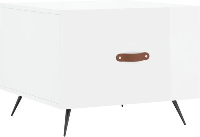vidaXL Couchtisch in Hochglanz-Weiß, quadratisch, B/T/H: 50 x 50 x 40 cm - Bild 1