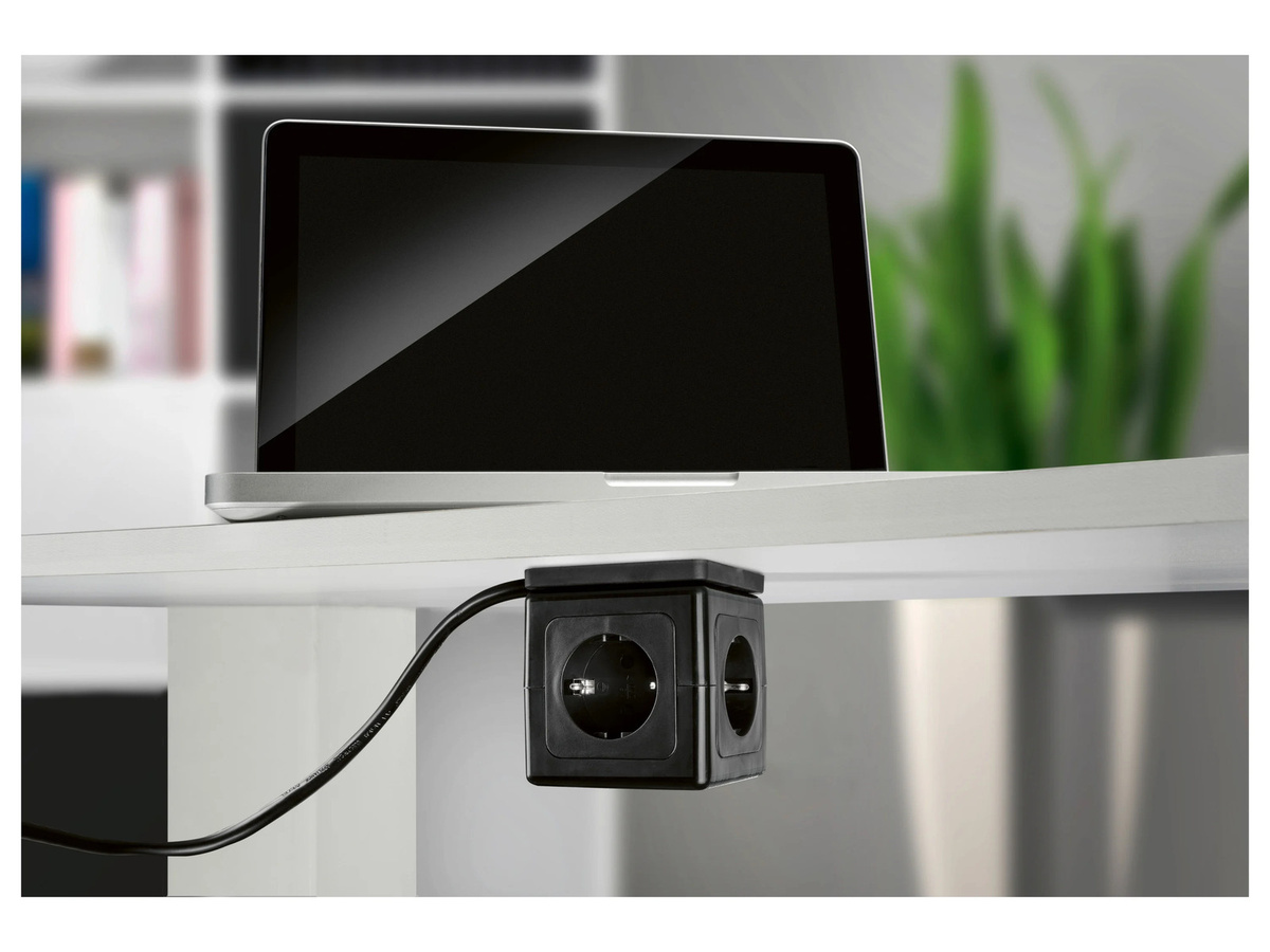TRONIC Steckdosenwürfel mit USB-A und USB-C Ports in Schwarz - Bild 3
