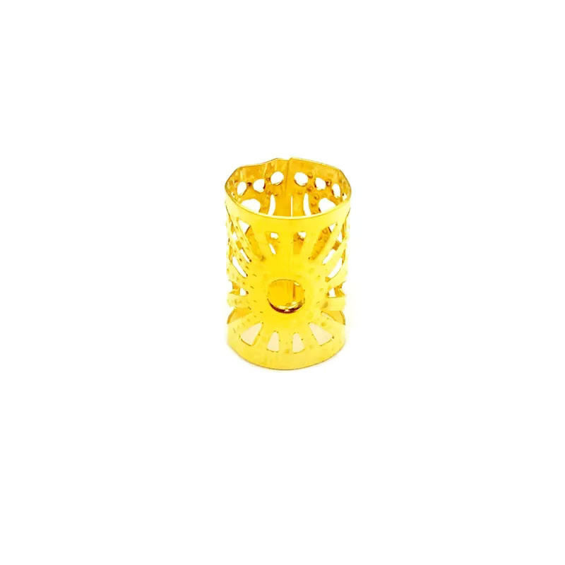 Goldene Manschetten Haarringe für Dreadlocks, Metall, Unisex - Bild 2