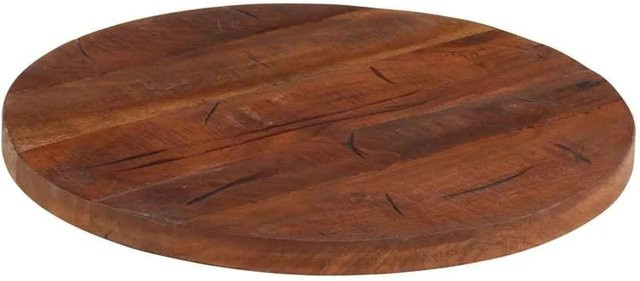 vidaXL Tischplatte Rund aus Altholz Massiv in Braun Naturbelassen Durchmesser: 40 cm, Höhe: 3,8 cm - Bild 1