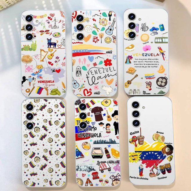 Transparente Handyhülle mit Venezuela Ästhetik für Samsung Galaxy S25 Ultra, S24, S23, S22, S21 und A52S Modelle - Bild 1