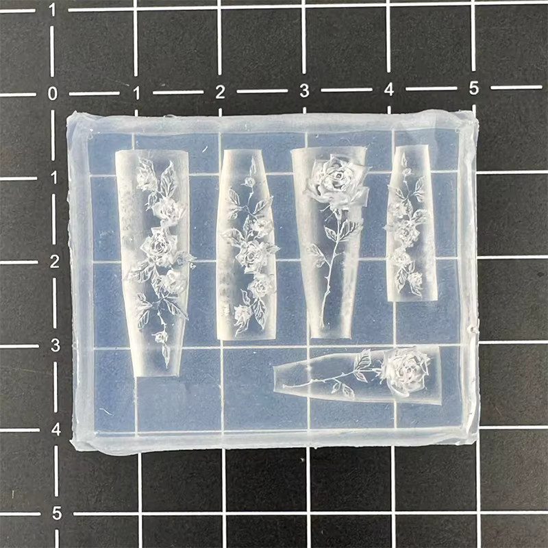 Silikonformen für Nagelkunst und Schmuckherstellung, Rosenblüten-Charms - Bild 3