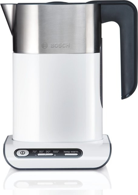 Bosch Wasserkocher Styline TWK8611P in Weiß/Anthrazit mit Edelstahlgehäuse und Warmhaltefunktion - Bild 1
