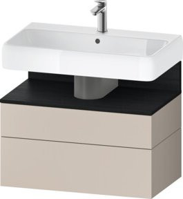 Duravit Waschtischunterschrank Qatego in Beige Matt, Wandhängend, B/T/H: 79 x 47 x 59 cm - Bild 1