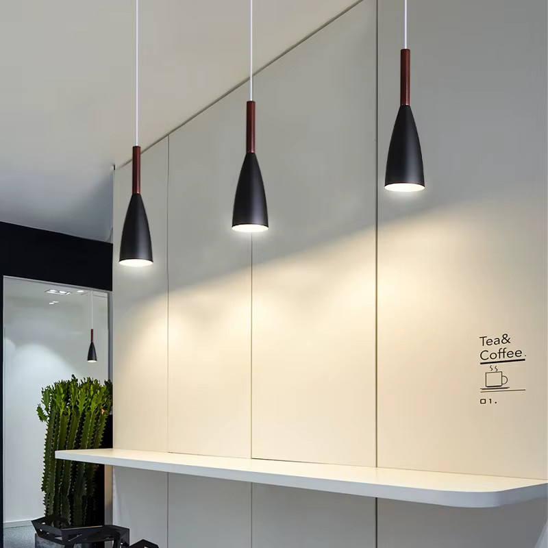 OSABO Pendelleuchte im nordischen Design, minimalistische Hängelampe in Mehrfarbig und Schwarz, E27 Fassung für Küche, Esszimmer oder Schlafzimmer - Bild 2