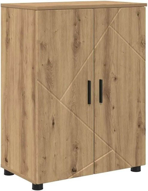 vidaXL Badezimmerschrank Artisan-Eiche in Braun, B/T/H: 60 x 35 x 80 cm - Bild 1