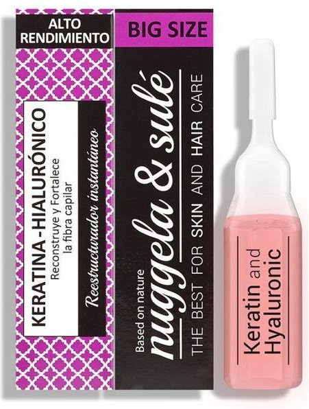 Nuggela & Sule Keratin- und AC-Ampulle Serum, 10 ml, Hyaluronsäure, strapaziertes Haar - Bild 1