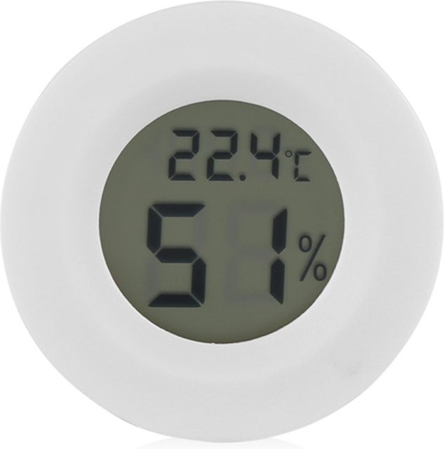 GoolRC Digitales LCD Temperatur-Feuchtigkeitsmessgerät Hygrometer Thermometer für Reptilien und Haustiere in Weiß - Bild 1