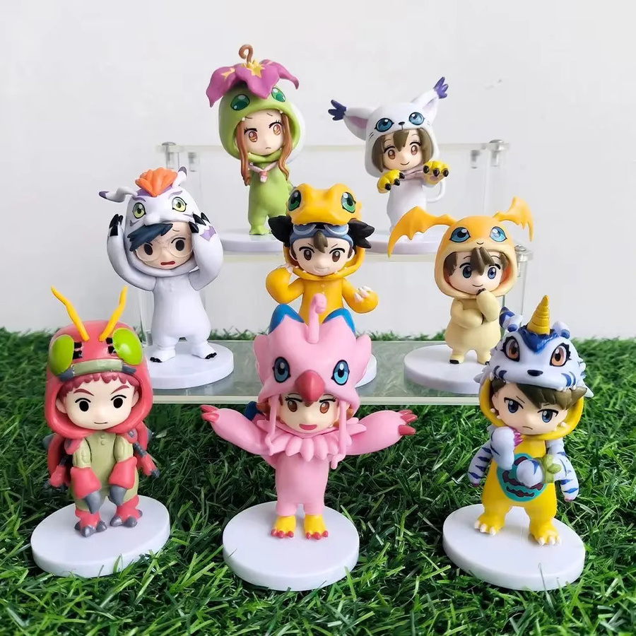 Bandai Digimon Adventure Chibi-Figurenset, 8-teiliges Set, Kunststoff - Bild 2