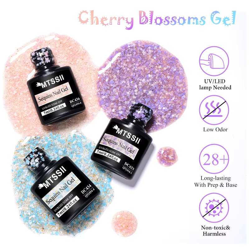 Mtssii Gel-Nagellack Kirschblüten, 7 ml, Schimmernd - Bild 3
