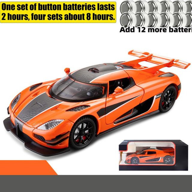 Linyi toy car Hypercar Legierungsmodell, 1:24, Metall, Orange, ab 14 Jahre - Bild 1