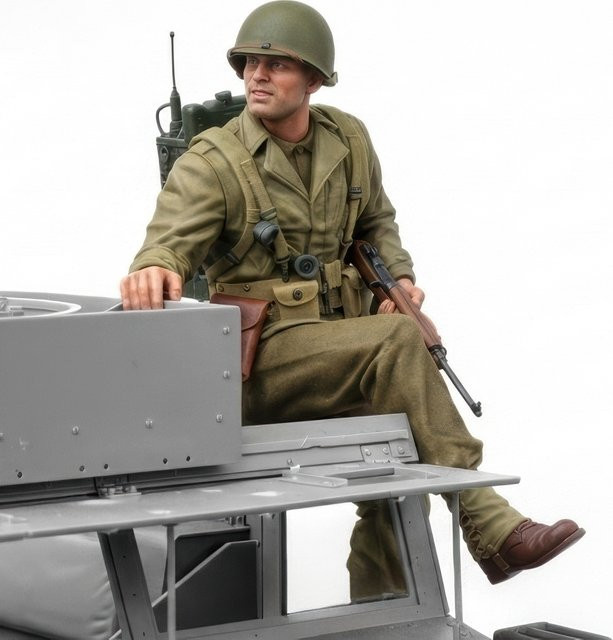 GK U.S. Army Funkfunktionär, Resin-Modellfigur Soldat, 1:16, unmontierter und unbemalter Bausatz - Bild 1