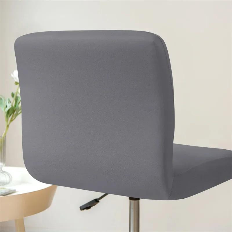 Yiran Furniture Barhockerbezug mit kurzer Rückenlehne in Grau, elastischer Stretch-Überwurf aus Polyester für Esszimmer, Hotel und Café - Bild 3