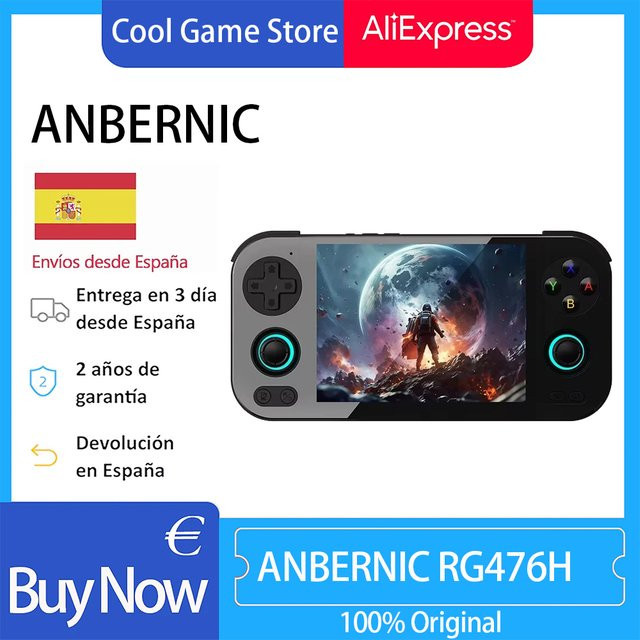Anbernic RG476H Tragbare Spielekonsole in Purple mit 4,7 Zoll LTPS-Bildschirm, Unisoc T820 Prozessor und Android 13 System - Bild 1