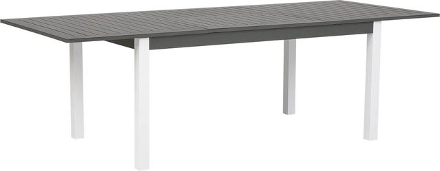 Beliani Gartentisch PANCOLE aus Metall in Dunkelgrau, B/T/H: 168 x 100 x 75 cm - Bild 1