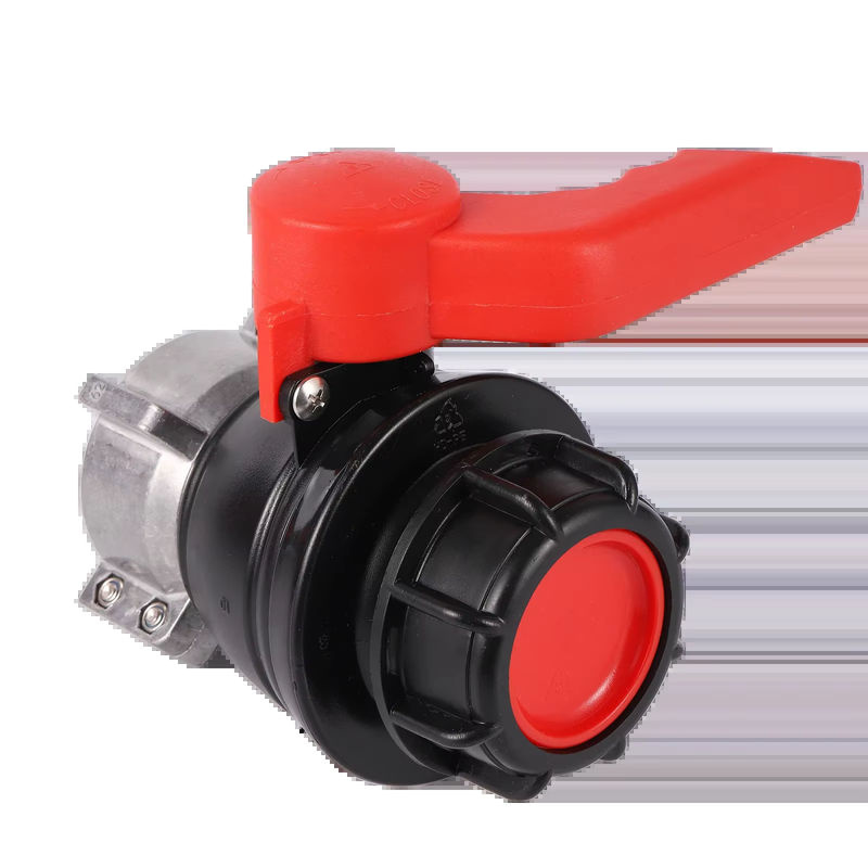 Adhere To Fly Kugelhahn mit 60 mm Gewinde und Stützadapter für IBC-Tank Auslassventil - Bild 7