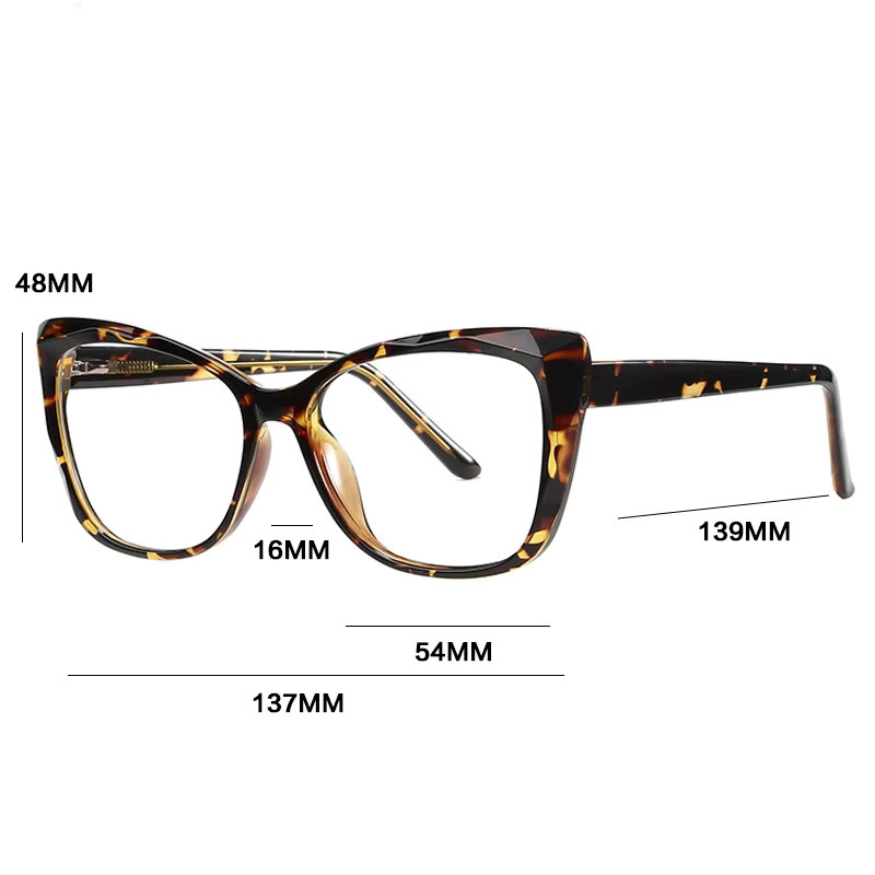 Dsnietp Lesebrille Cat Eye, TR90, Vollrand, braun, Damen, photochrom, Blaulichtfilter - Bild 2