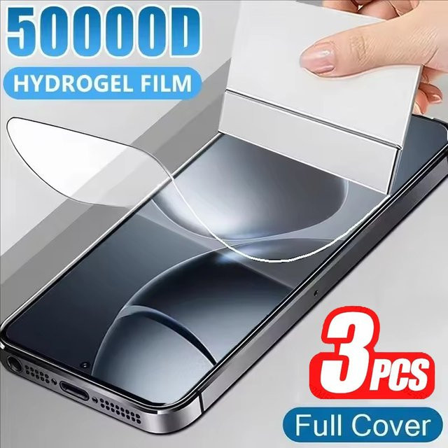 3er Pack Hydrogel-Displayschutzfolie für Realme C31 C33 C35 C20 C21 C25 C55 C53 C51 in Transparent - Bild 1