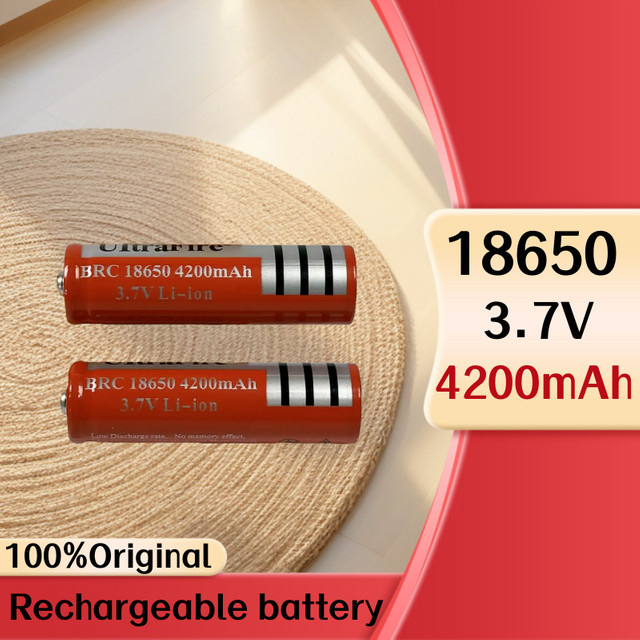 BRC 18650 Lithium-Ionen-Akku wiederaufladbar 3,7V 4200mAh für Taschenlampen und Powerbanks - Bild 1