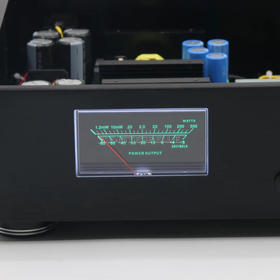 SENGTERBELLE V1000 Klasse D Stereo-Home-Audio-Sound-Verstärker mit VU-Meter, 2.0 Kanal, Schwarz - Bild 3