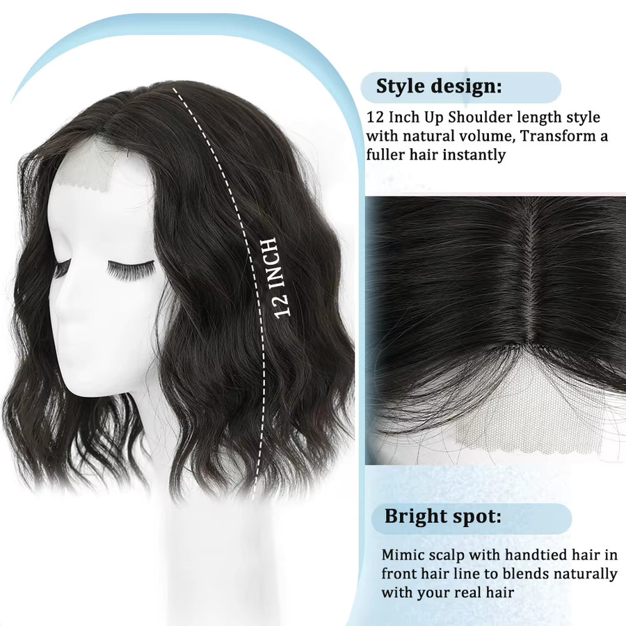 LORITA FEKIX Clip-in-Haarteil, 12 Zoll, gewellt mit Pony, synthetisch, Damen - Bild 2