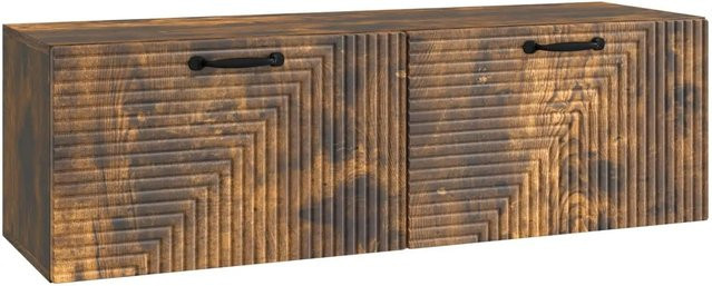 vidaXL Wandmontierter TV-Schrank in Geräuchert Eiche, Braun, B/T/H: 98 x 31 x 30 cm - Bild 1