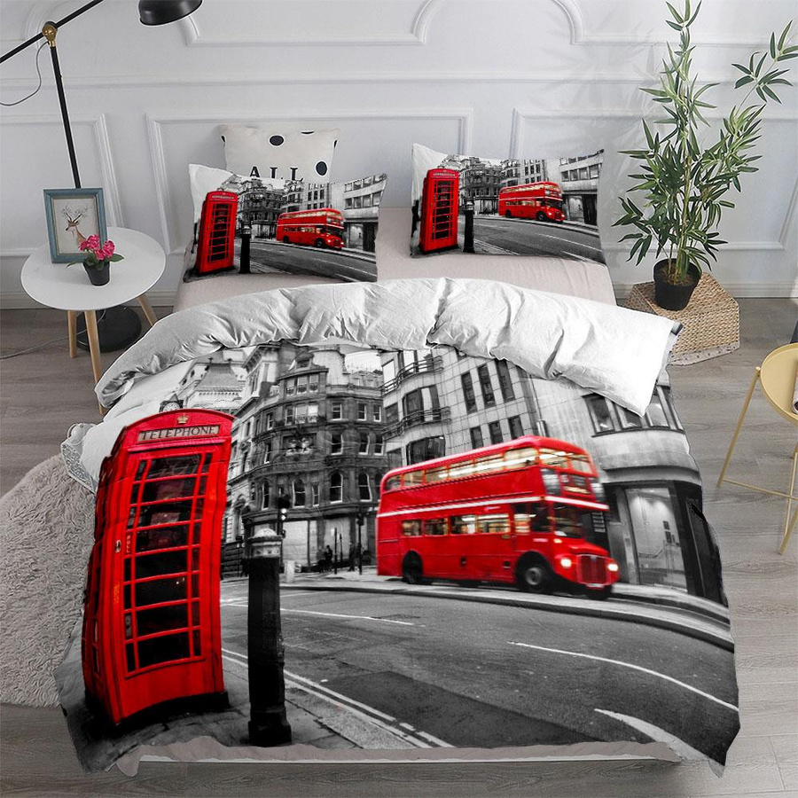 Rainny London Classic Bettwäsche-Set mit Reißverschluss, Einzelgröße, B: 135 cm x L: 200 cm - Bild 3