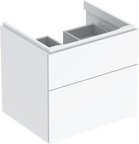 Geberit Waschtischunterschrank Xeno2 in Weiß, hochglanzlackiert, wandmontiert mit 2 Schubladen, B/T/H: 58 x 53 x 46,2 cm - Bild 1