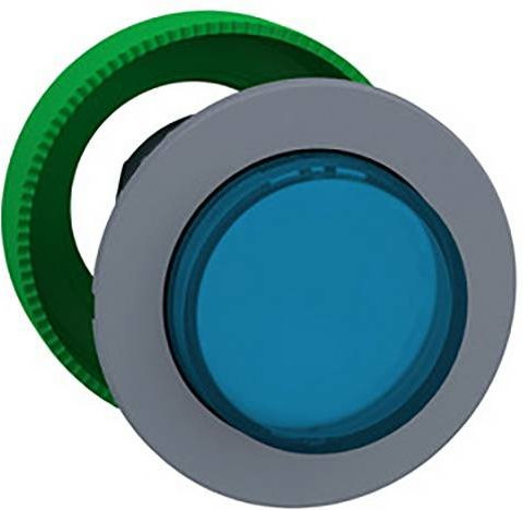 Schneider Electric ZB5FH63C0 Drucktaster-Frontelement aus Kunststoff in Blau und Grau mit IP69K Schutzart - Bild 1