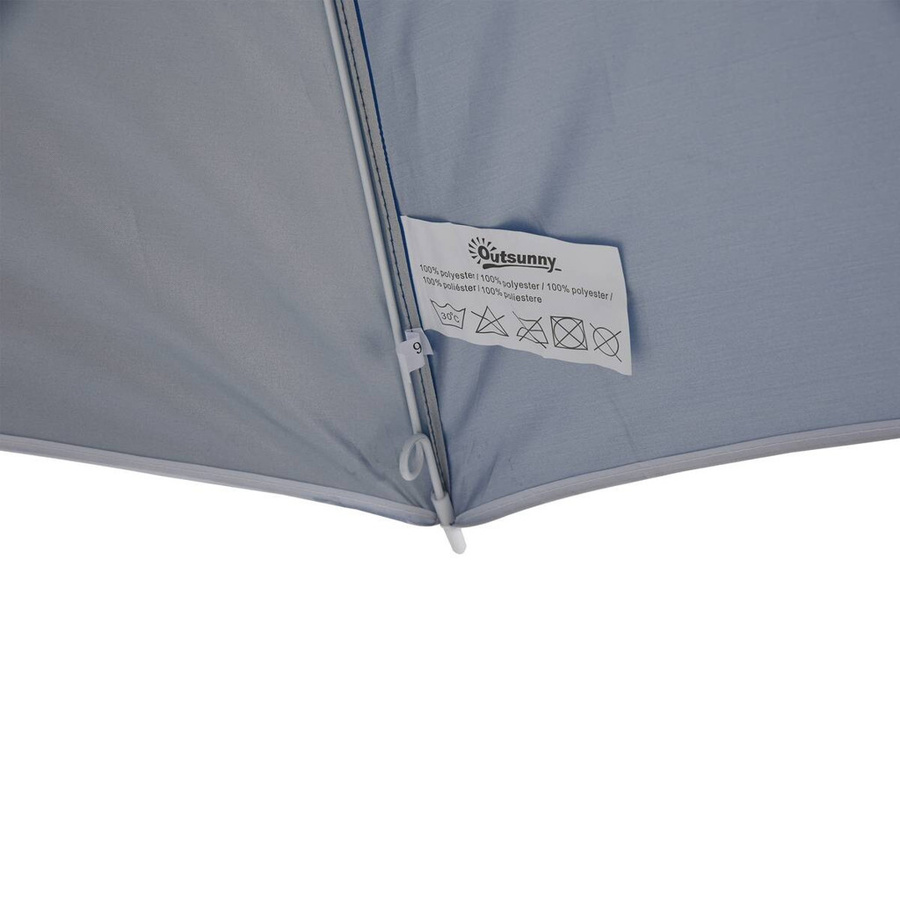 Outsunny Sonnenschirm Blau aus Metall und Polyester mit Durchmesser: 220 cm - Bild 3