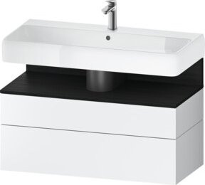 Duravit Waschtischunterschrank Qatego in Weiß Hochglanz, Wandmontage, B/T/H: 99 x 47 x 59 cm - Bild 1