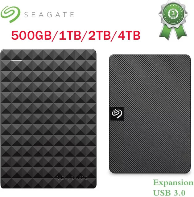 Seagate Externe Festplatte 2,5 Zoll HDD mit USB 3.0 und USB-C, Schwarz, 500 GB - Bild 1